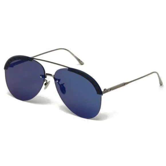 ?original Bottega Veneta Blue Pilot Unisex Sunglasses BV0242S 003 63. Bottega Veneta BV1273S 003 63 Sunglasses | Bassol Optic  main image 3